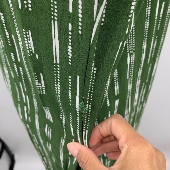 Porridge Dress Womens XS Extra Small Green Vanya Slit V Neck Maxi Anthropologie - Picture 8 of 14